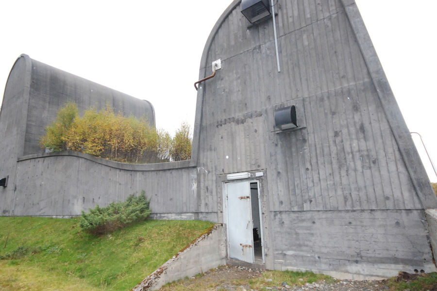 The gate houses have a unique design.