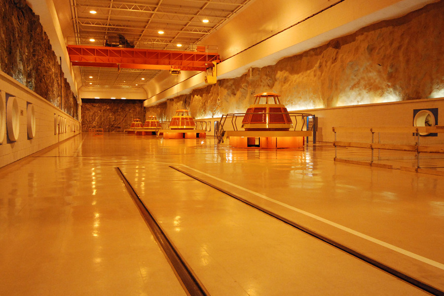 Inside Saurdal power plant.