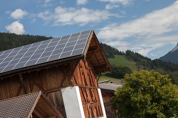 Solpanel p&aring; hustak