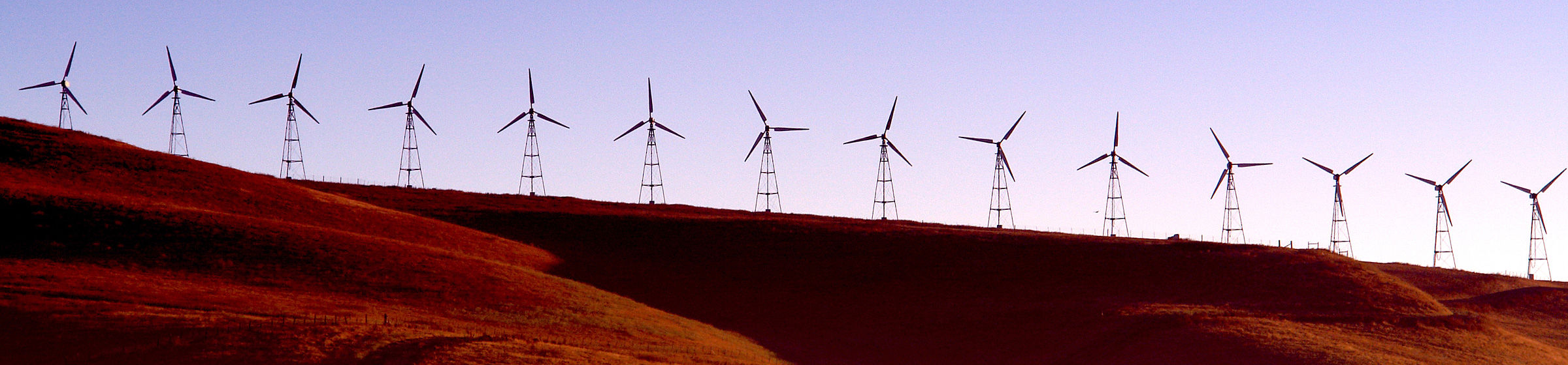 Wind turbines in California